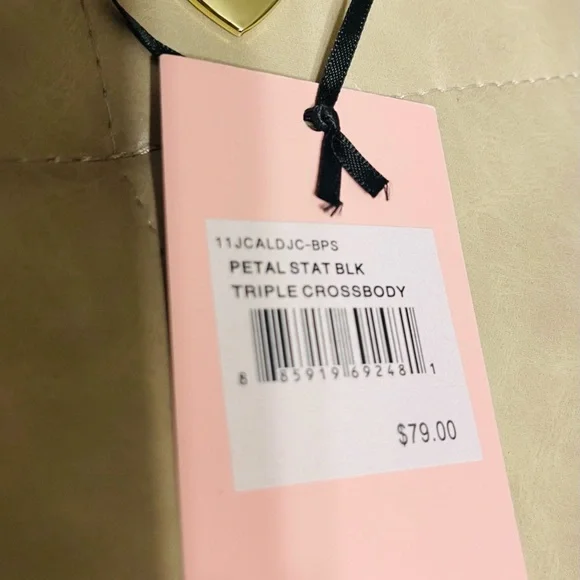 Juicy Couture Black and Pink Floral Crossbody Bag & Card Case - Picture 3 of 4